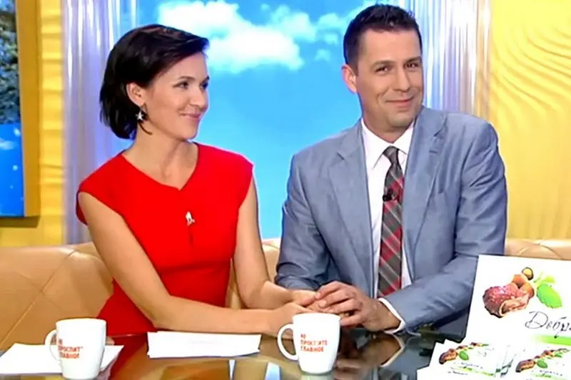 Анастасия Чернобровина и Андрей Петров (кадр из программы «Утро России»)