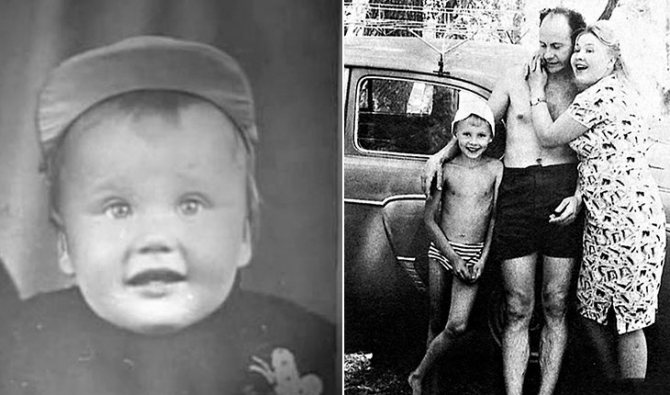 Андрей Ташков в детстве с родителями