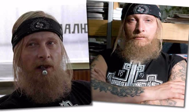 Иван Охлобыстин в роли байкера